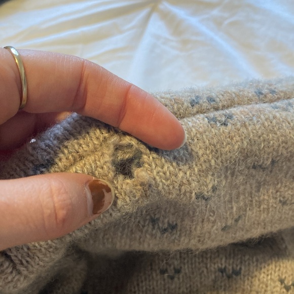 Vintage Woolrich large beige/taupe and sage green cardigan - Picture 7 of 8